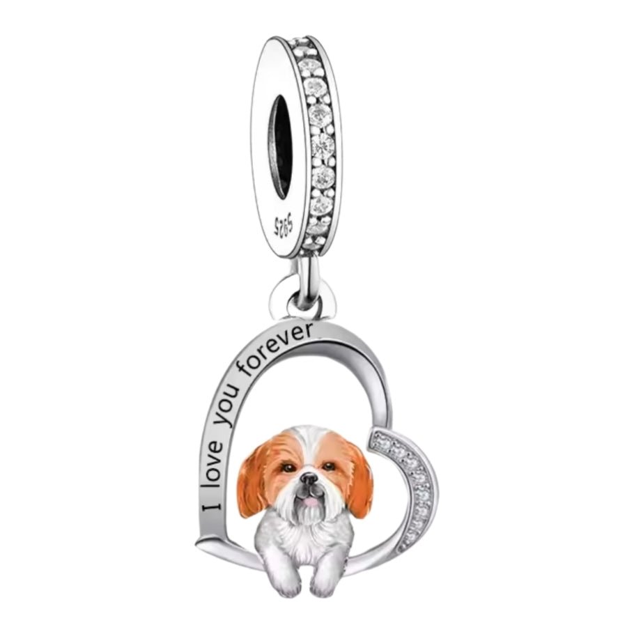 Shih Tzu 'I love you forever' Charm - Sparks Charms