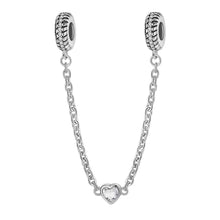Single Heart Slide on Safety Chain - Sparks Charms
