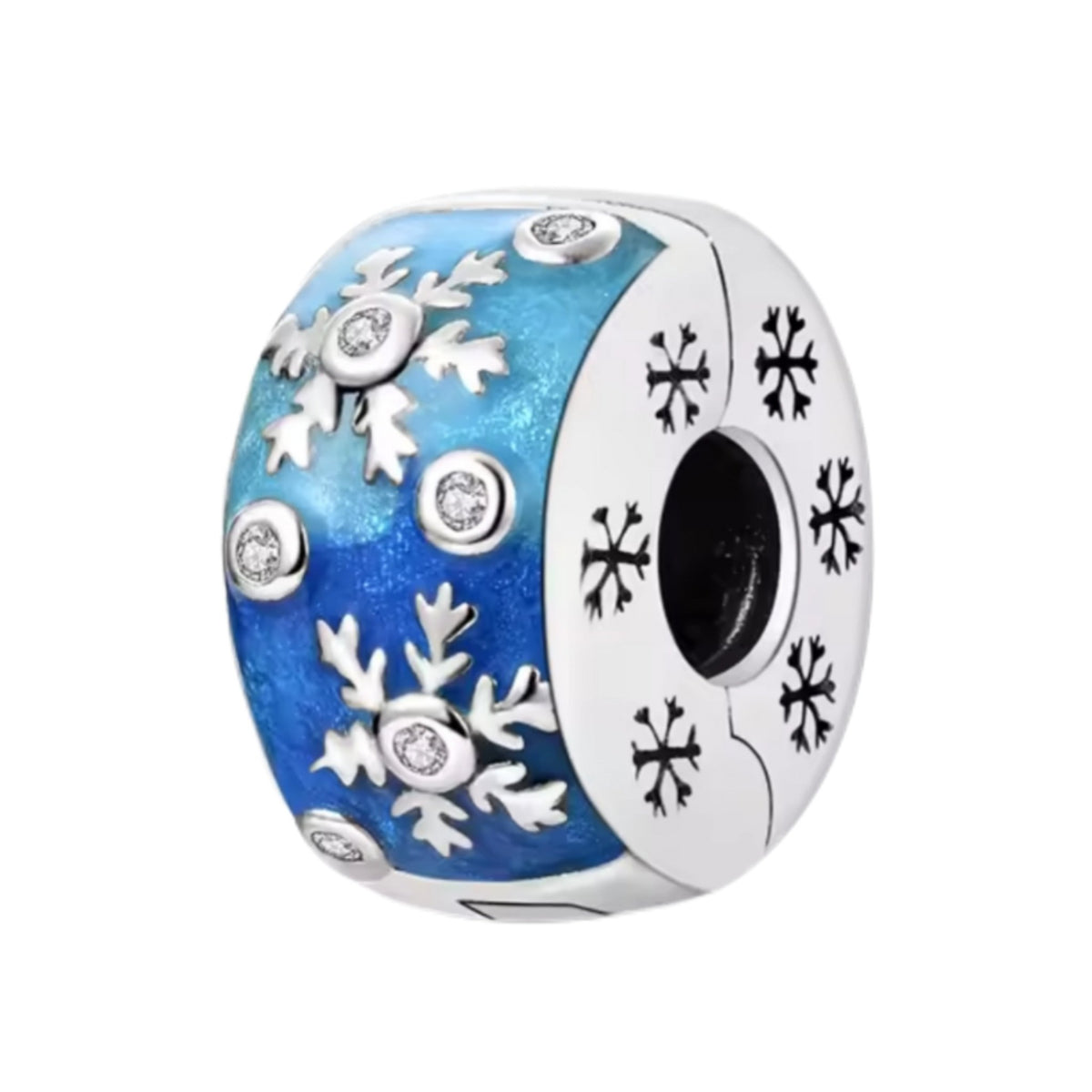 Snowflake Clip on Spacer Charm - Sparks Charms