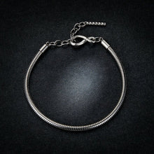 Solid Silver Infinity 'Forever Love' Loop Charm Bracelet - Sparks Charms