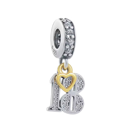 Sparkling 18th 21st Birthday Anniversary Charm - Sparks Charms