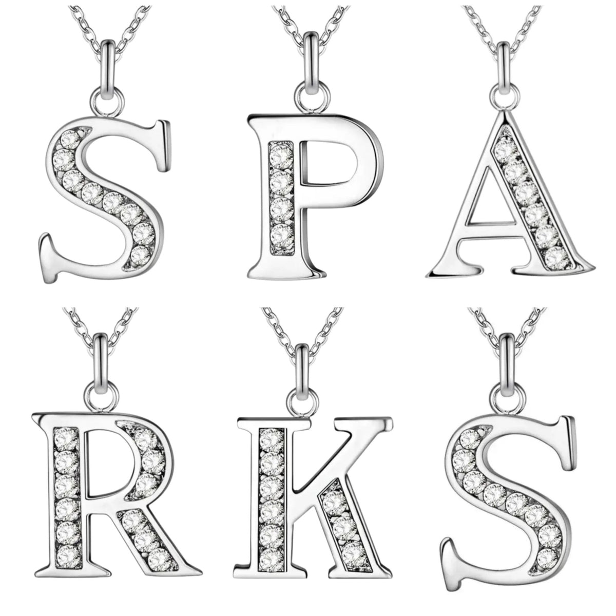 Sparkling A - Z Necklace in Gift Box - Sparks Charms