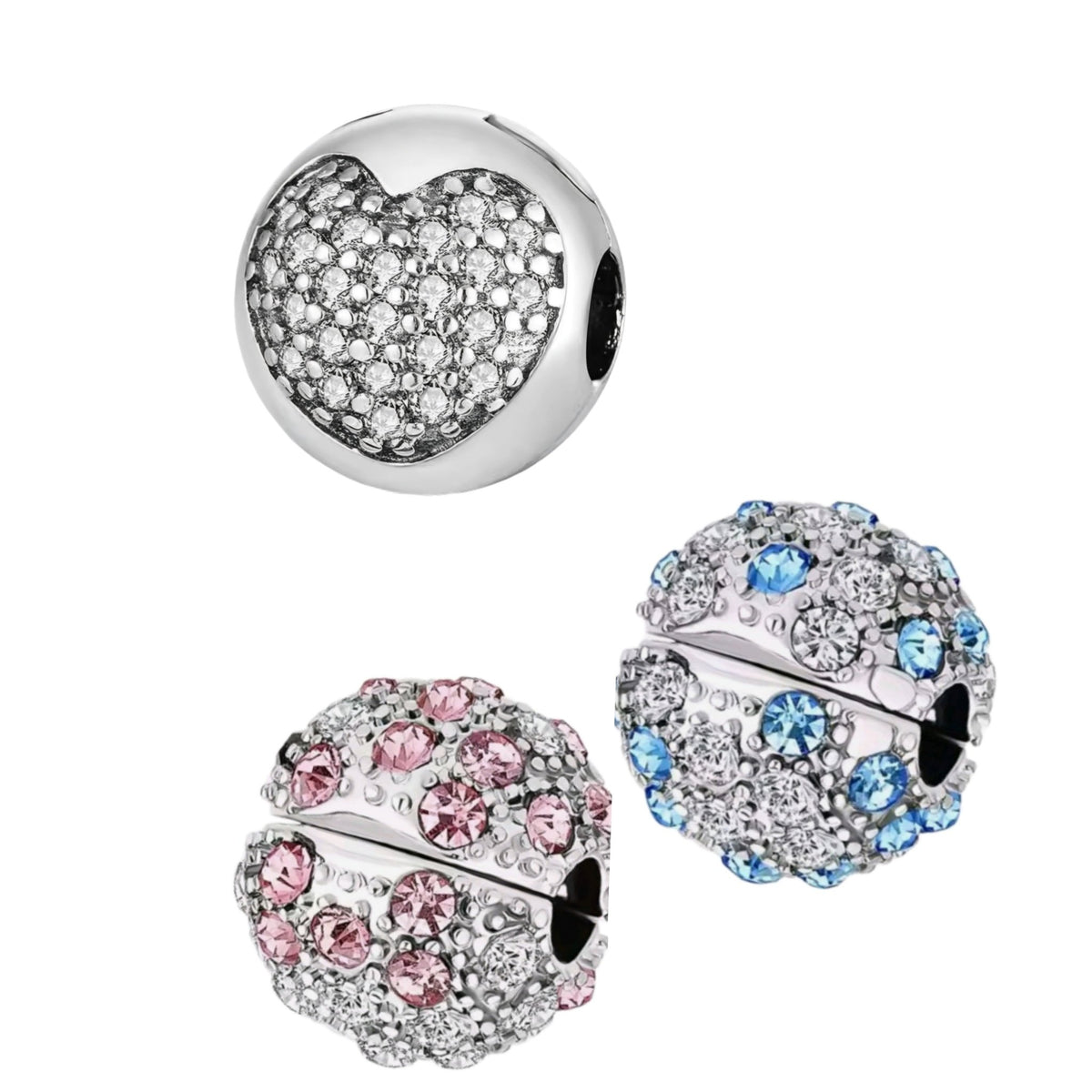 Sparkling Ball Clip on Spacer Charm - Sparks Charms