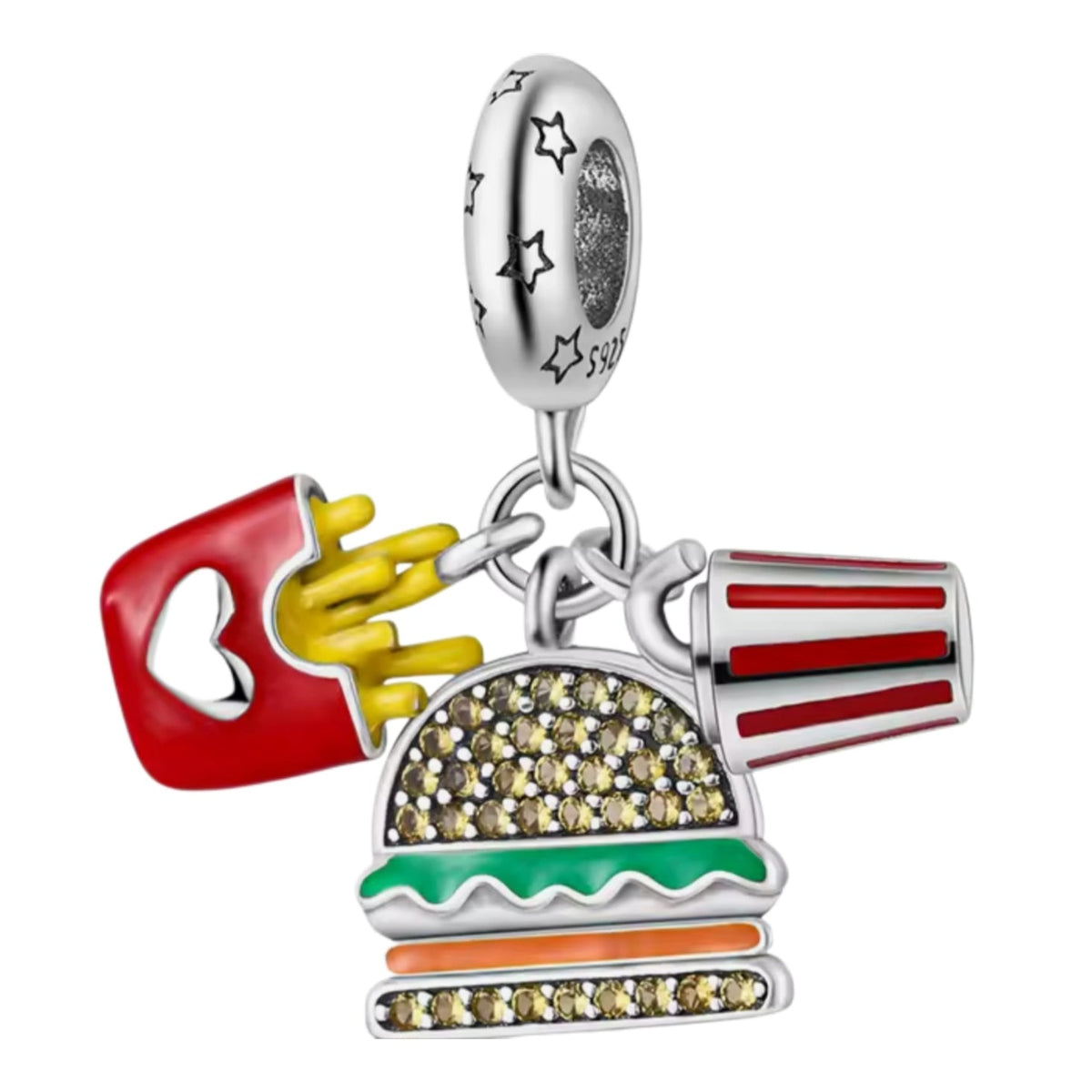 Sparkling Burger Fries & Shake Charm - Sparks Charms