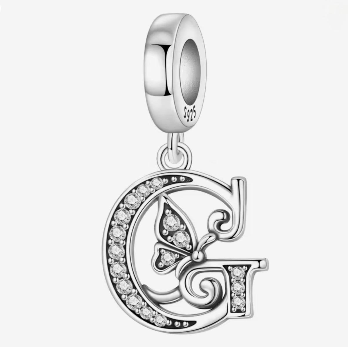 Sparkling Butterfly A - Z Letter Charm - Sparks Charms
