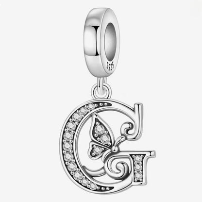 Sparkling Butterfly A - Z Letter Charm - Sparks Charms