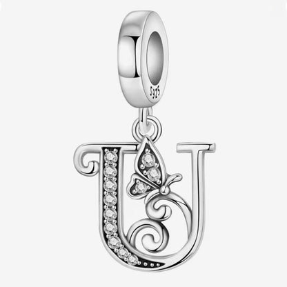Sparkling Butterfly A - Z Letter Charm - Sparks Charms