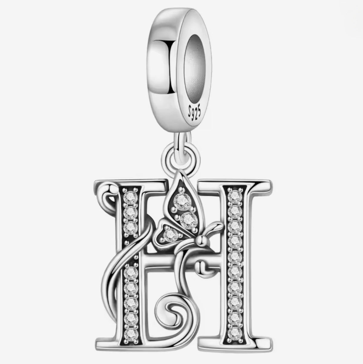 Sparkling Butterfly A - Z Letter Charm - Sparks Charms