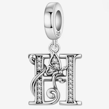 Sparkling Butterfly A - Z Letter Charm - Sparks Charms