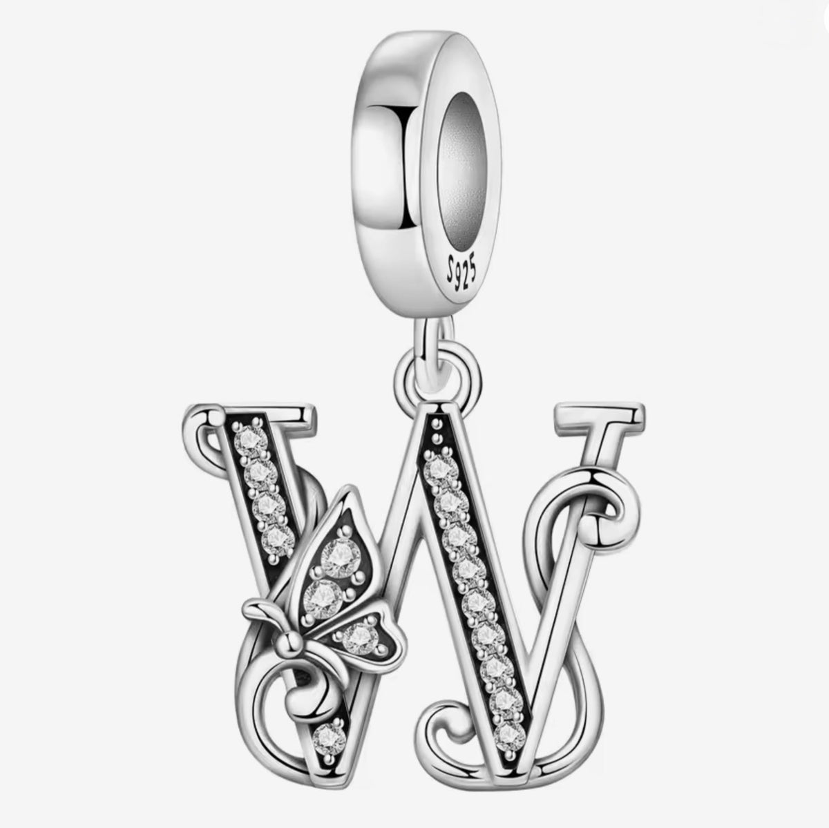 Sparkling Butterfly A - Z Letter Charm - Sparks Charms