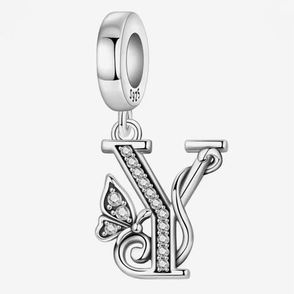 Sparkling Butterfly A - Z Letter Charm - Sparks Charms