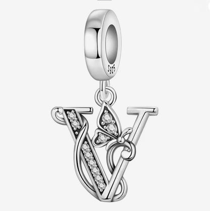 Sparkling Butterfly A - Z Letter Charm - Sparks Charms