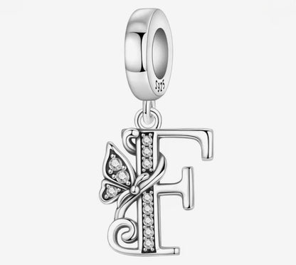 Sparkling Butterfly A - Z Letter Charm - Sparks Charms