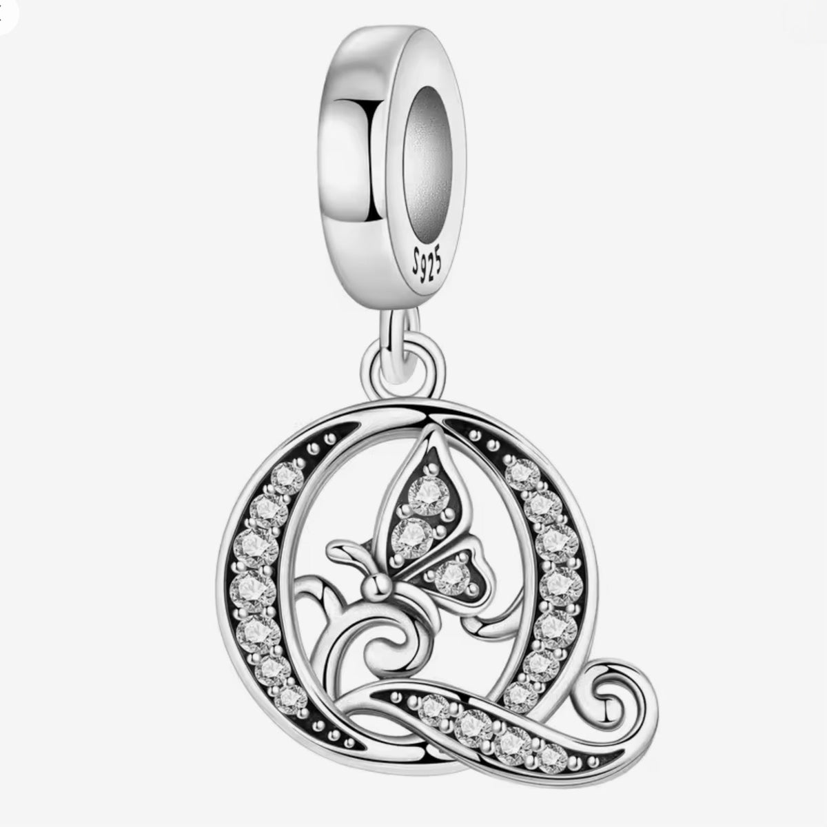 Sparkling Butterfly A - Z Letter Charm - Sparks Charms