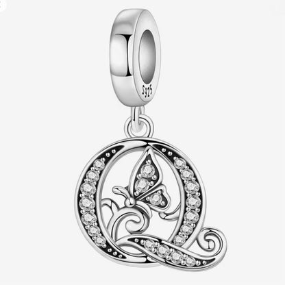 Sparkling Butterfly A - Z Letter Charm - Sparks Charms