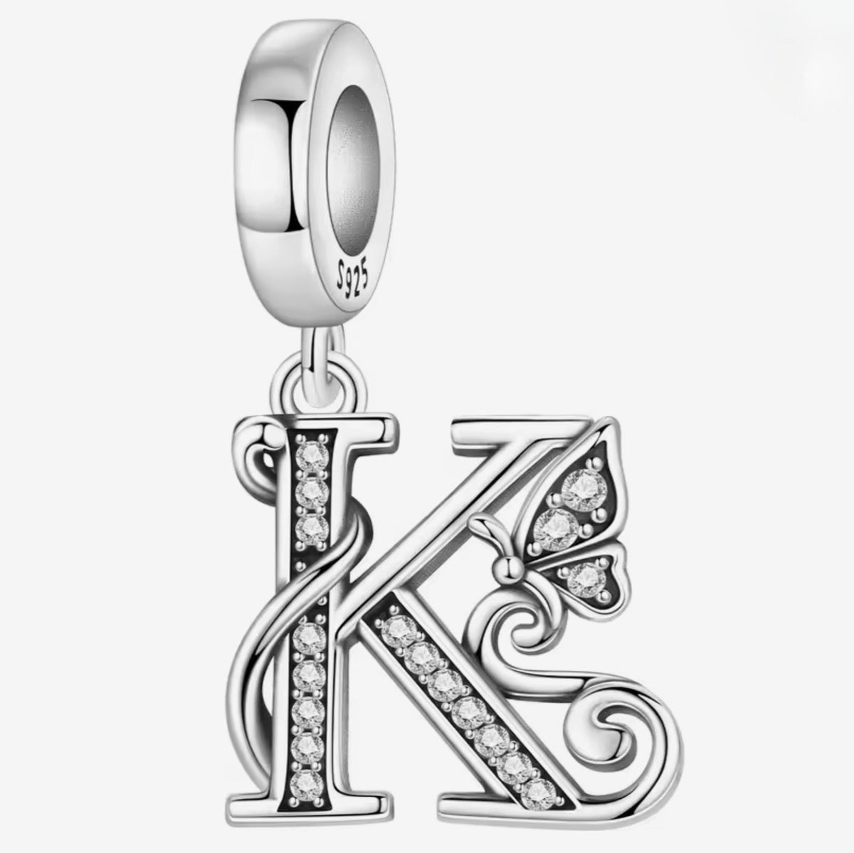 Sparkling Butterfly A - Z Letter Charm - Sparks Charms