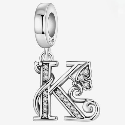 Sparkling Butterfly A - Z Letter Charm - Sparks Charms