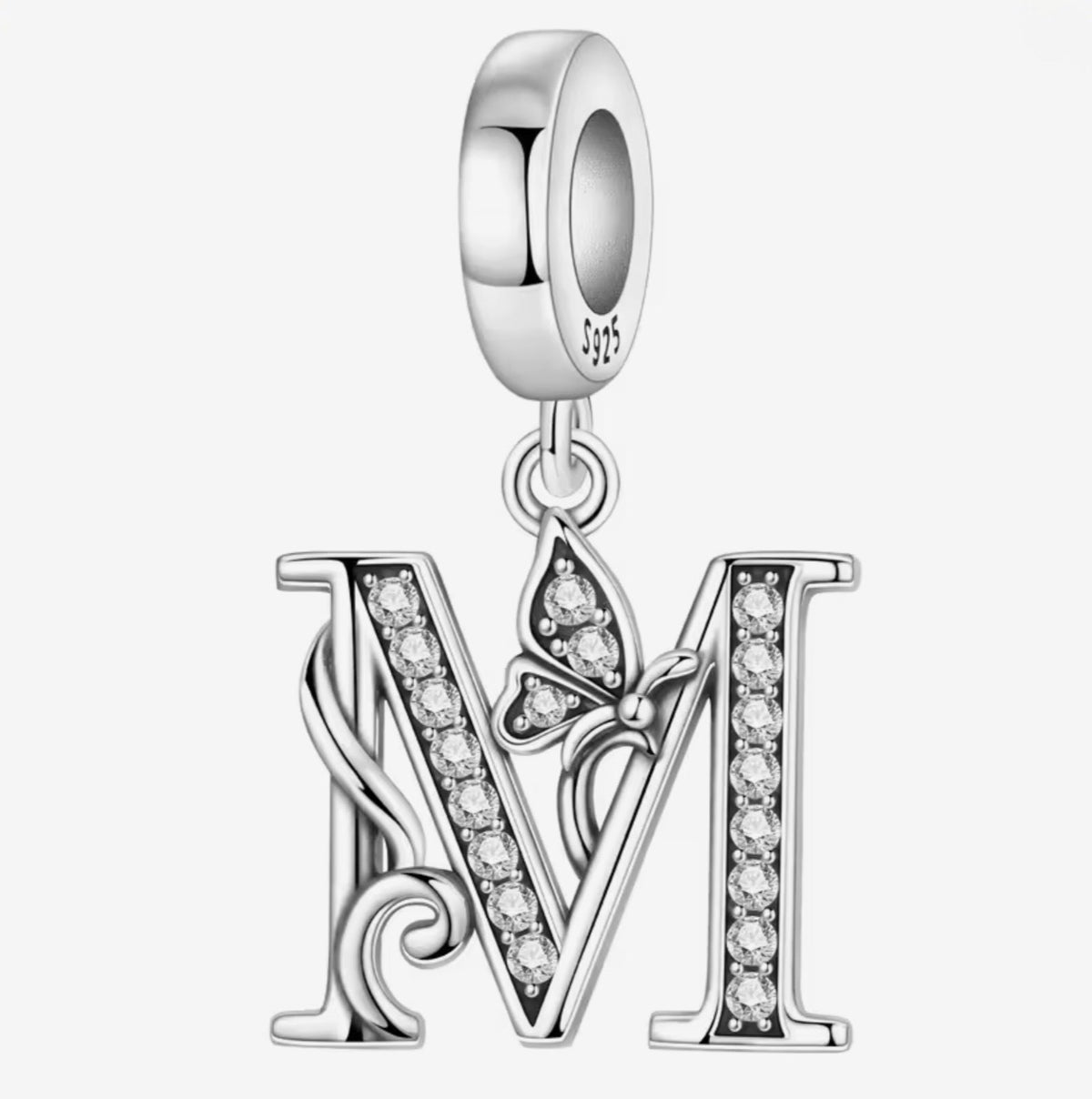 Sparkling Butterfly A - Z Letter Charm - Sparks Charms