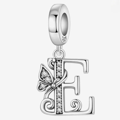 Sparkling Butterfly A - Z Letter Charm - Sparks Charms