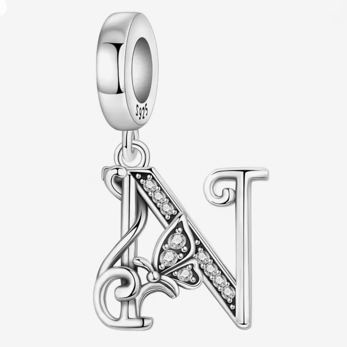Sparkling Butterfly A - Z Letter Charm - Sparks Charms