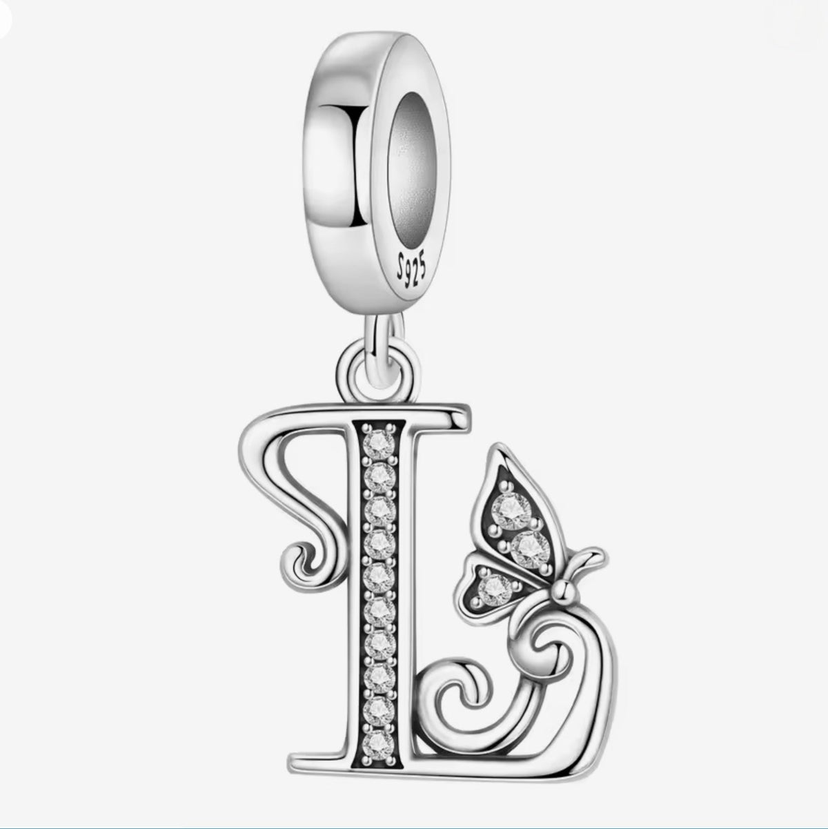Sparkling Butterfly A - Z Letter Charm - Sparks Charms