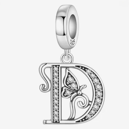 Sparkling Butterfly A - Z Letter Charm - Sparks Charms