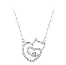 Sparkling Cat Heart Necklace - Sparks Charms
