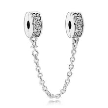 Sparkling Clip-on Safety Chain for Charm Bracelet inc Rubber Stoppers - Sparks Charms