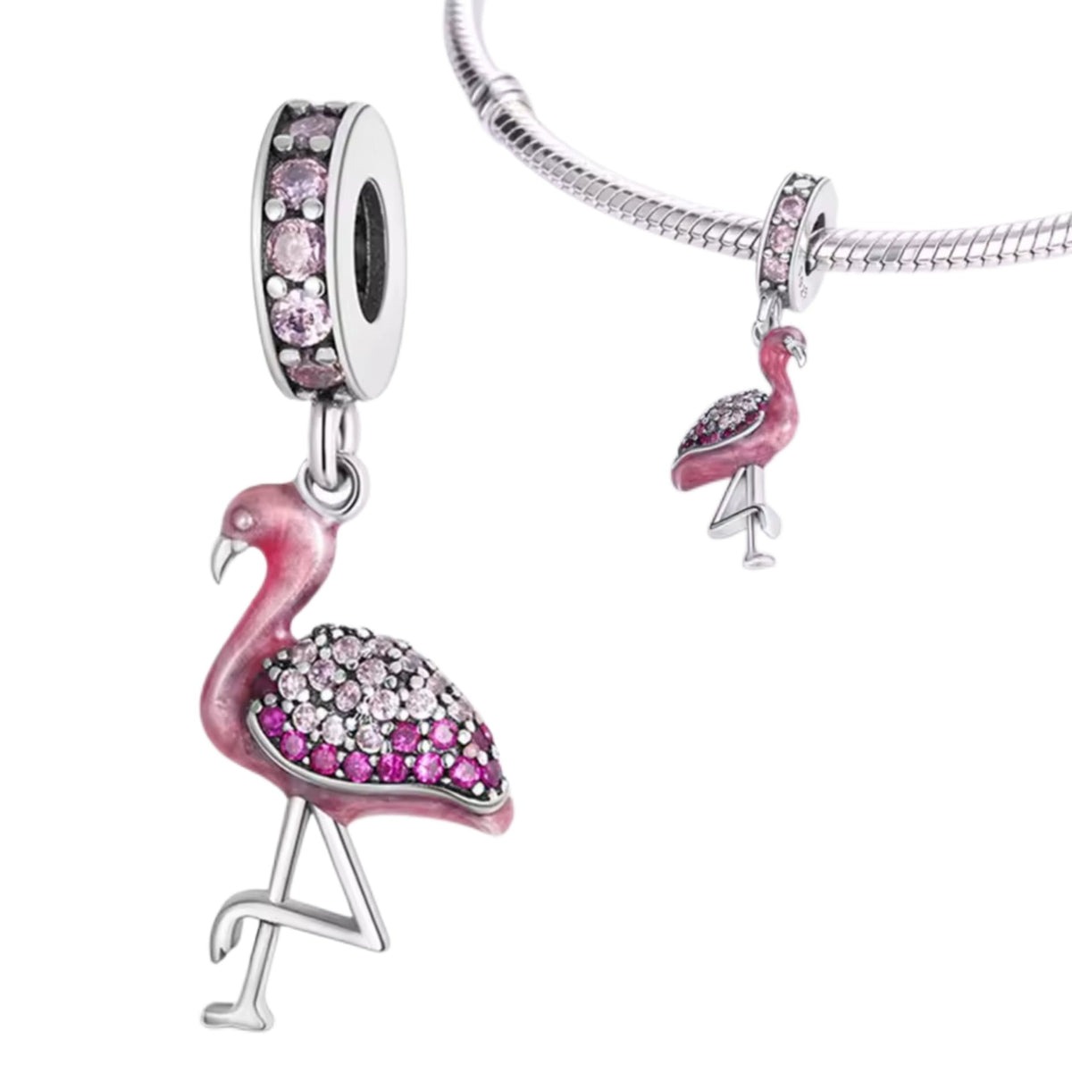 Sparkling Flamingo Charm - Sparks Charms
