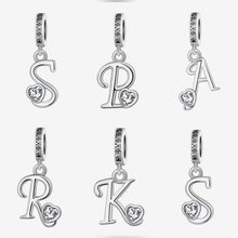 Sparkling Heart A - Z Letter Charm - Sparks Charms