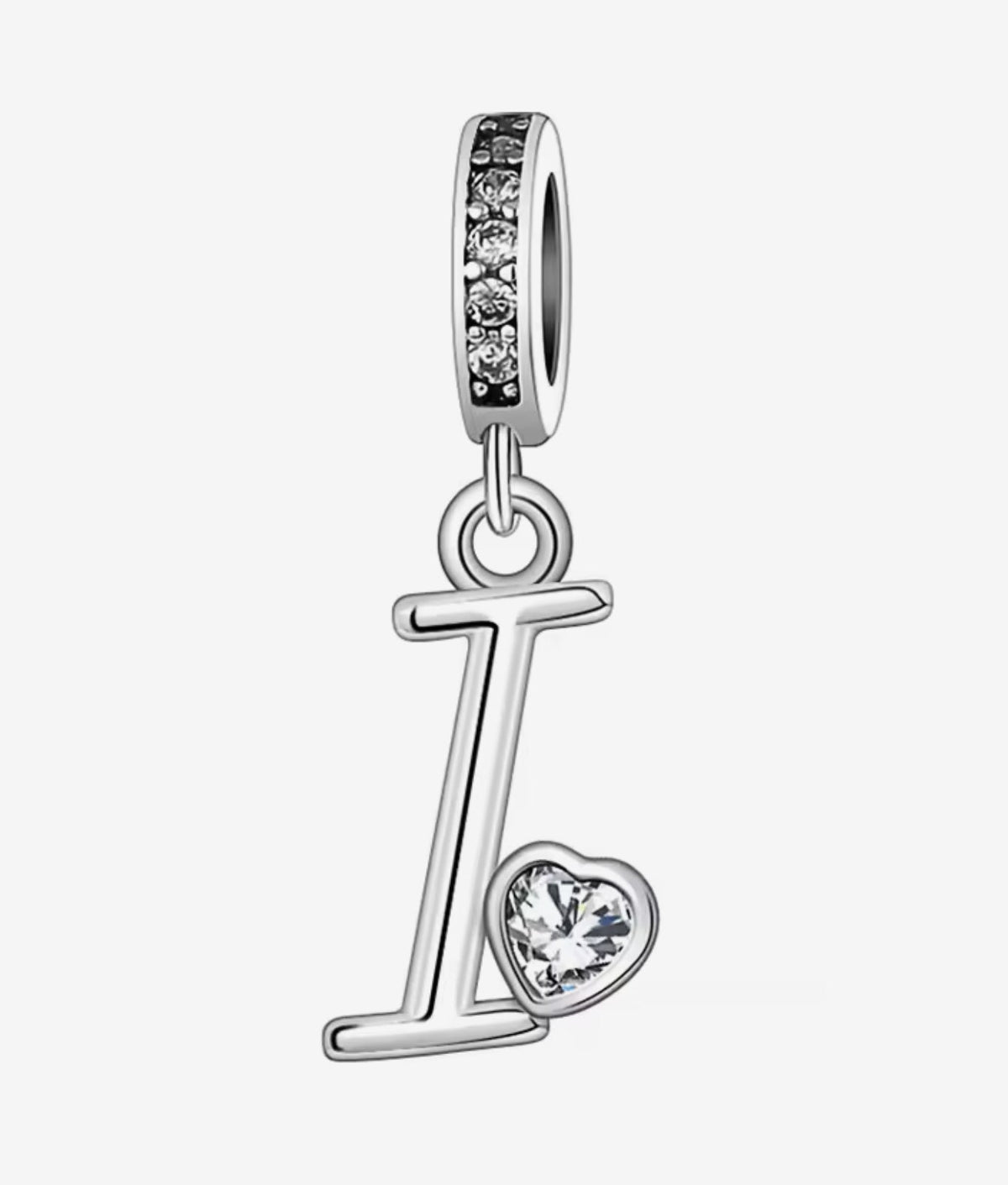 Sparkling Heart A - Z Letter Charm - Sparks Charms