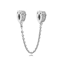 Sparkling Heart Slide on Safety Chain - Sparks Charms