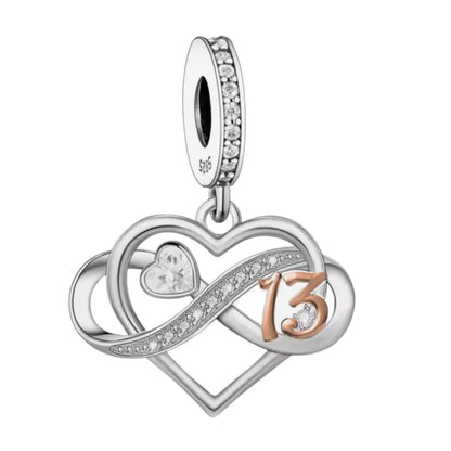 Sparkling Infinity Loop Anniversary Birthday Charm - Sparks Charms