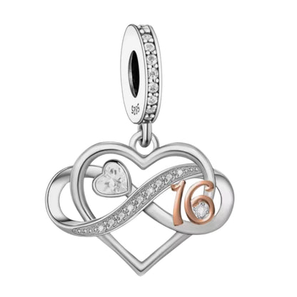 Sparkling Infinity Loop Anniversary Birthday Charm - Sparks Charms