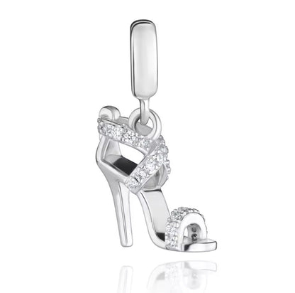 Sparkling Pink Healed Shoe Charm - Sparks Charms
