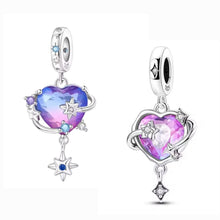 Sparkling Purple or Pink Zircon Love Heart Charm - Sparks Charms