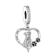 Staffordshire Bull Terrier Staffie 'I love you forever' Charm - Sparks Charms