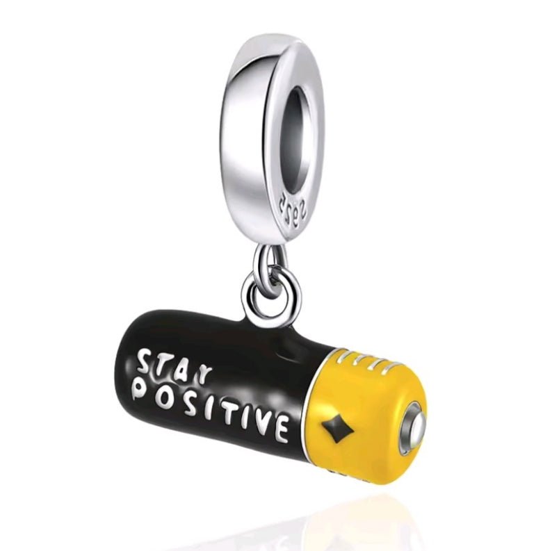 'Stay Positive' Battery Charm - Sparks Charms