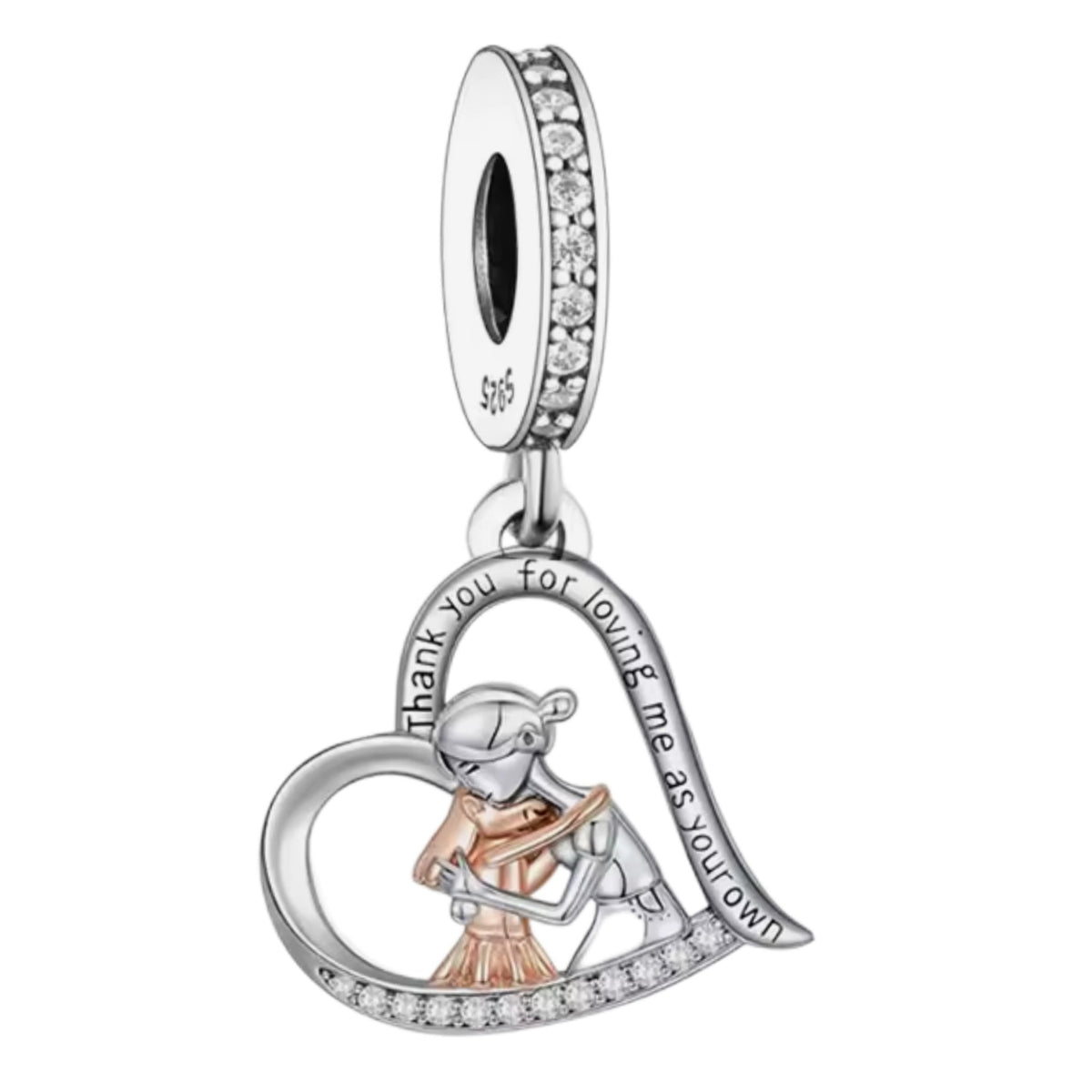 Step Mother Daughter 'Thank you' Charm - Sparks Charms