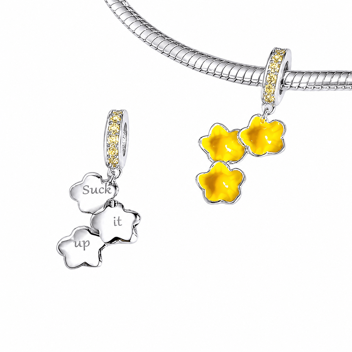 'Suck it up' Buttercup Charm - Sparks Charms